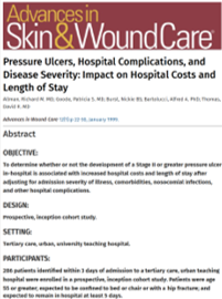 Pressure Ulcers, Hospital Complications, and Disease Severity: Impact on Hospital Costs and Length of Stay