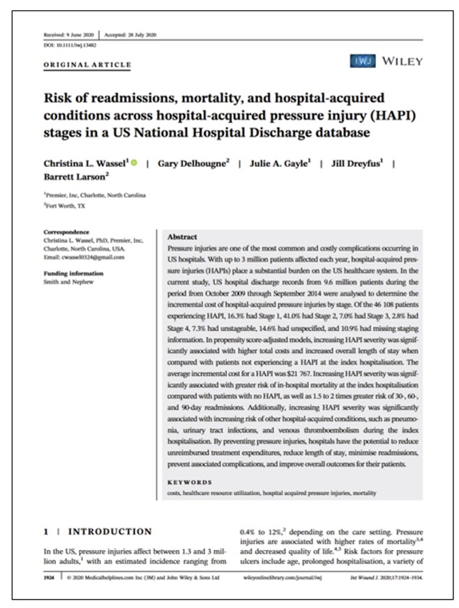 Risk of readmissions, mortality, and hospital-acquired conditions across hospital-acquired pressure injury (HAPI) stages in a US National Hospital Discharge database